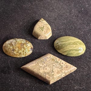 4 Various Agate Cabochons 150 carats