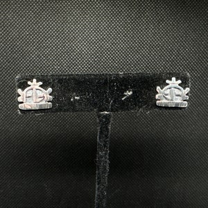 Hopi Sterling Silver Overlay Kachina Earrings MARKED
