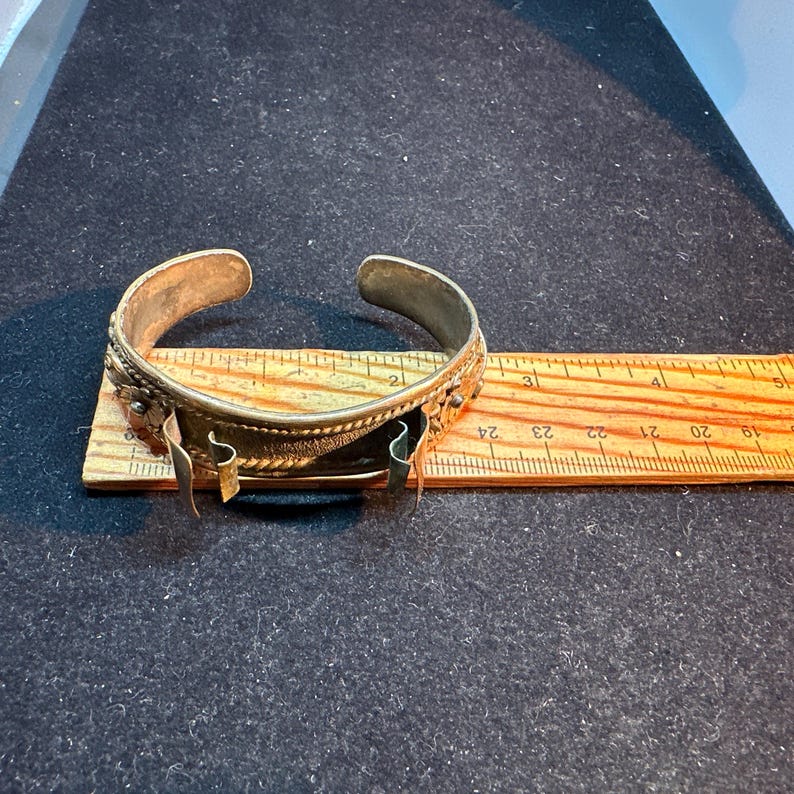 SIZE 6 1/8 Vintage Old Pawn 12K Gold Fill Sterling Silver Watch Cuff