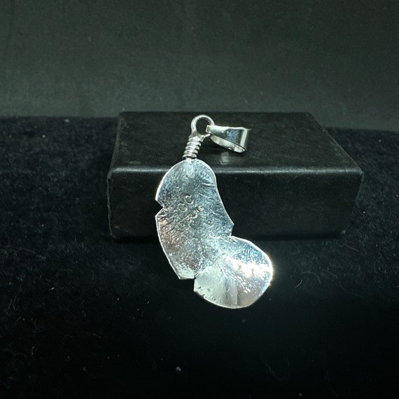 Navajo Sterling Silver Eagle Feather Pendant MARK… - image 2