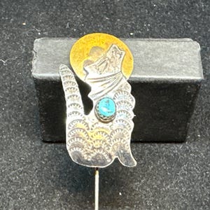Navajo signed sterling turquoise brooch - Etsy 日本