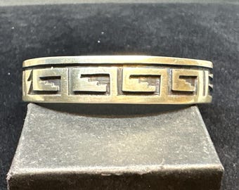 Hopi Sterling Silver Overlay Bracelet Cuff MARKED SIZE  6 1/2