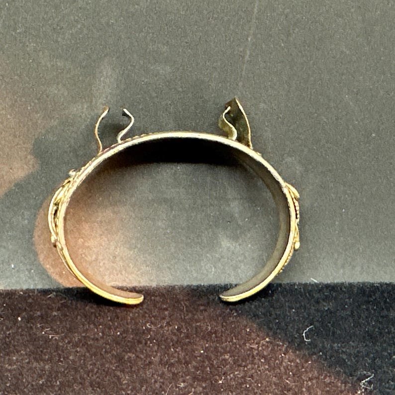 SIZE 6 1/8 Vintage Old Pawn 12K Gold Fill Sterling Silver Watch Cuff