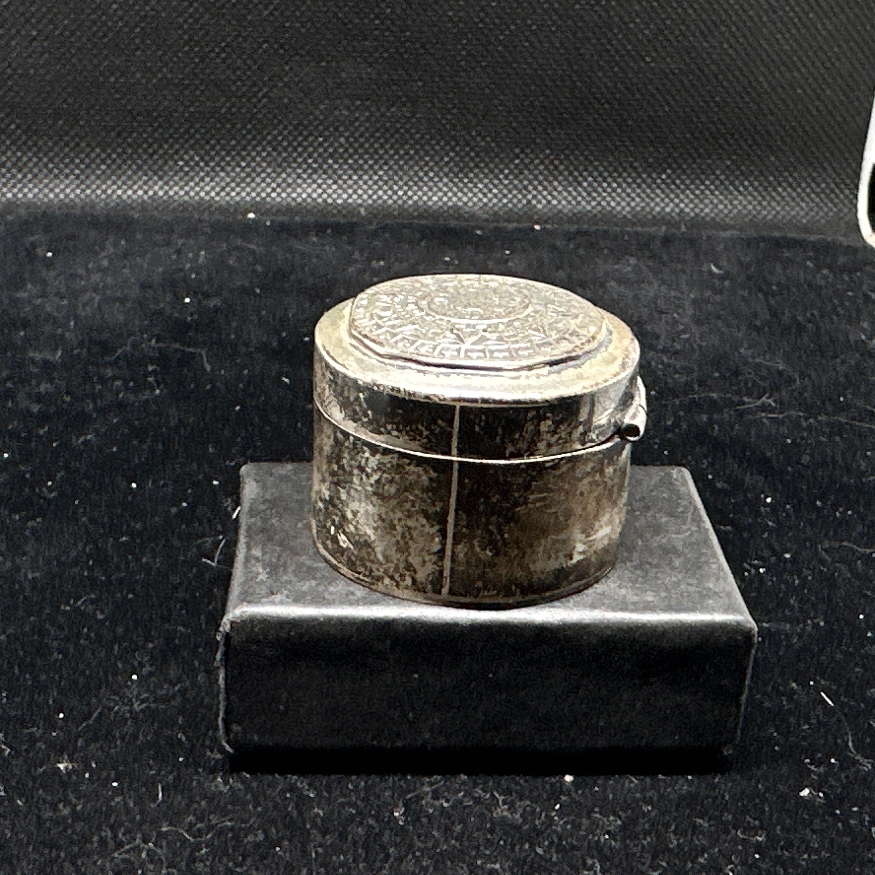 Vintage Mexican Taxco Sterling Silver Mayan Calendar Pill Box Etsy