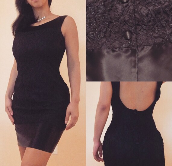 Datiani Vintage Lace Black Occasion Dress