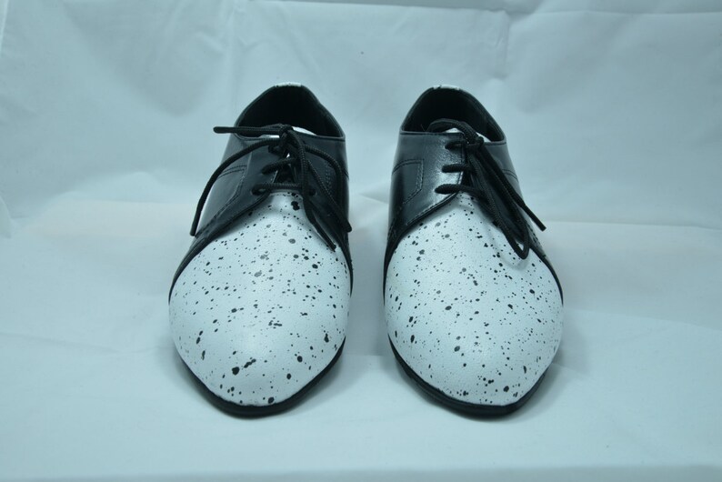 Close Shoes HandMade Shoes Women Shoes Oxford Free Shipping Flat Shoes Also Large Size Shoes Black /& White Leather Dress Shoes