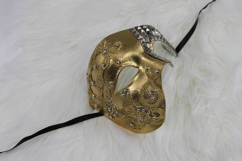 Gold Steampunk Styled Venetian Mardi Gras Halloween Mask