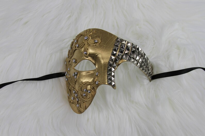 Gold Steampunk Styled Venetian Mardi Gras Halloween Mask