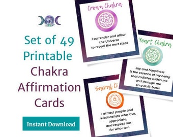 Chakra-bekräftelser kortlek