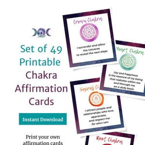 Chakra Affirmations Card Deck