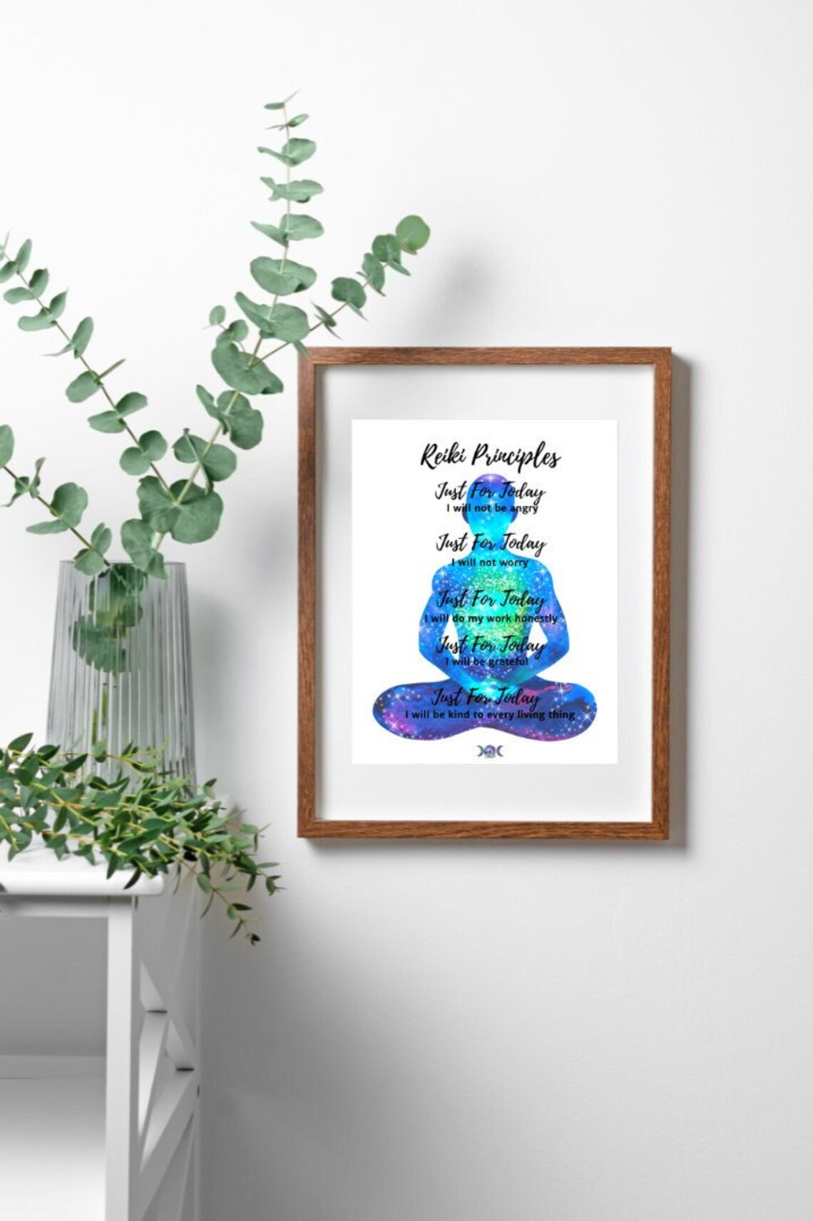 The 5 Principles of Reiki by Usui Cheat Sheet Digital Art .PDF Download ...