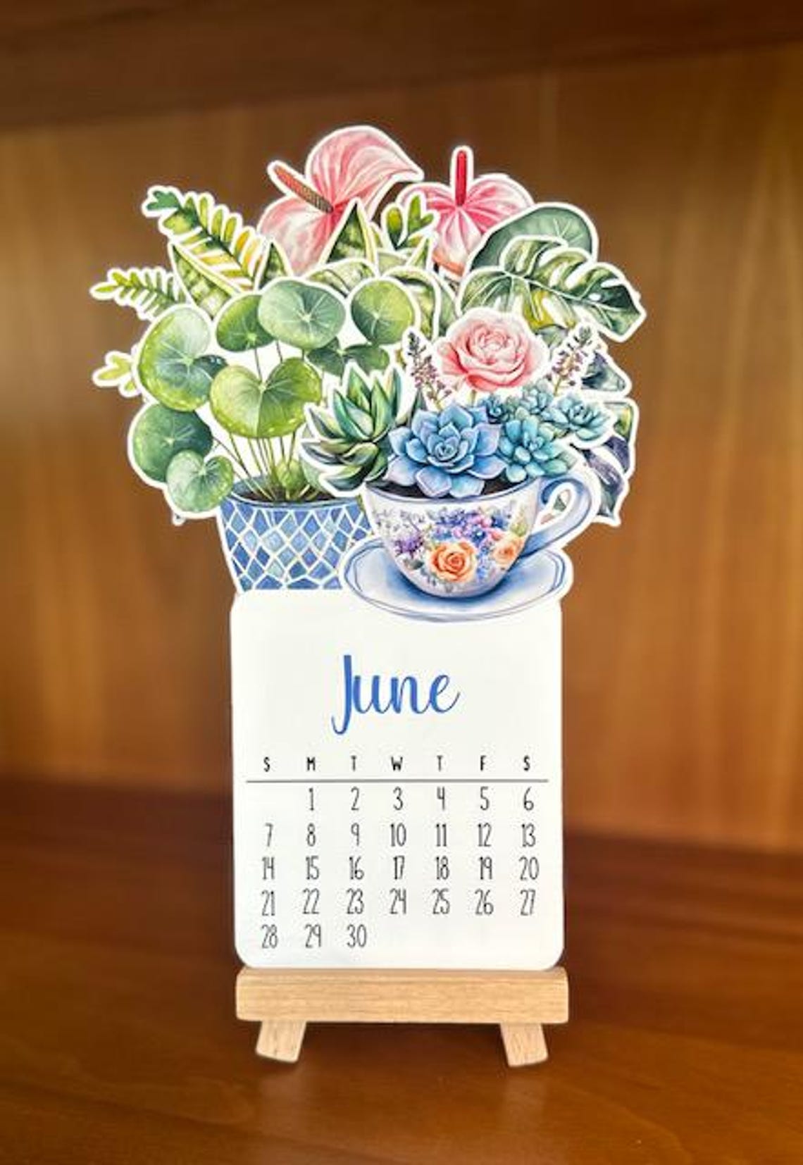 2026 Houseplants Stackable Mini Calendar With Stand - Etsy