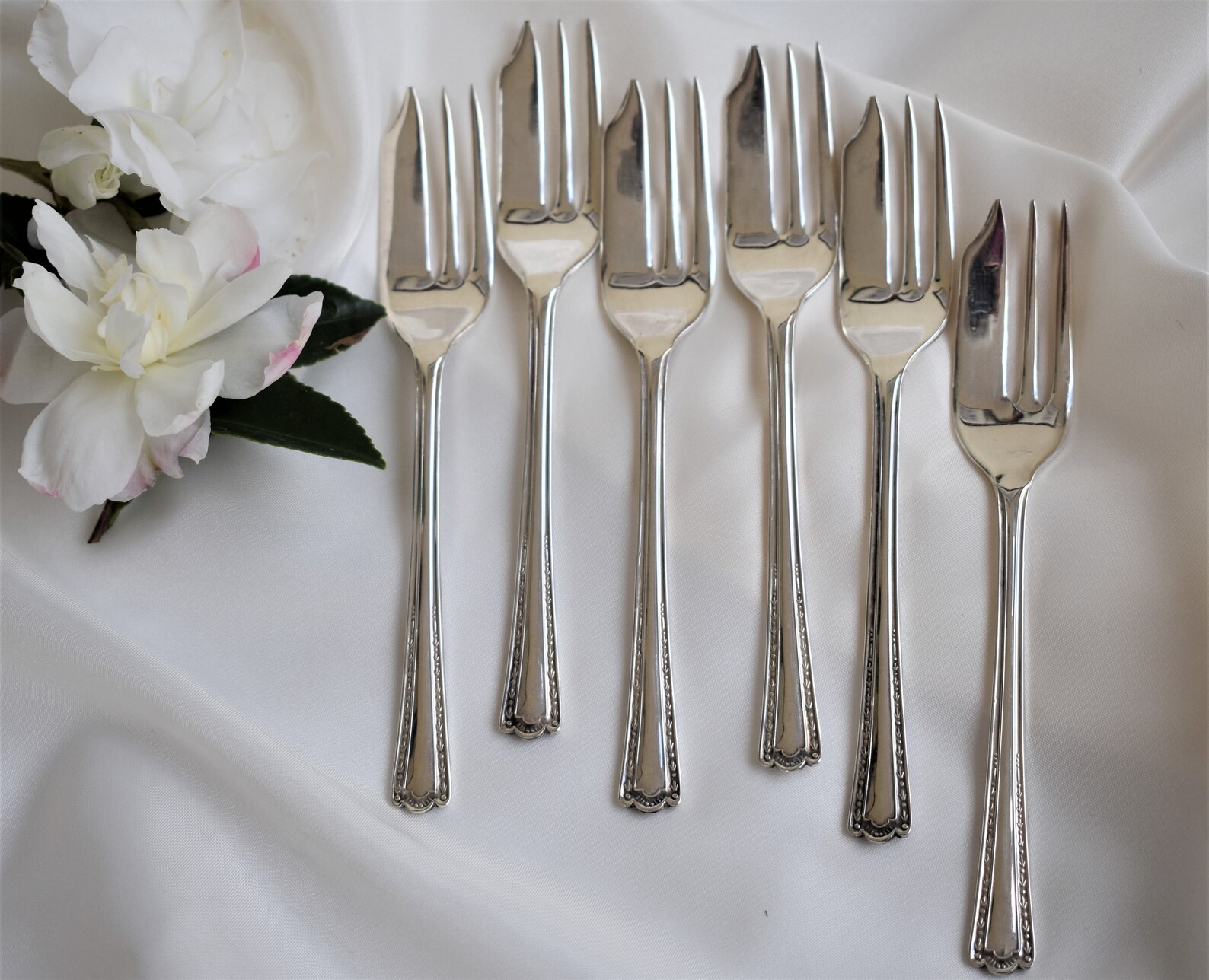 Vintage cake forks English silver plated cake forks Etsy