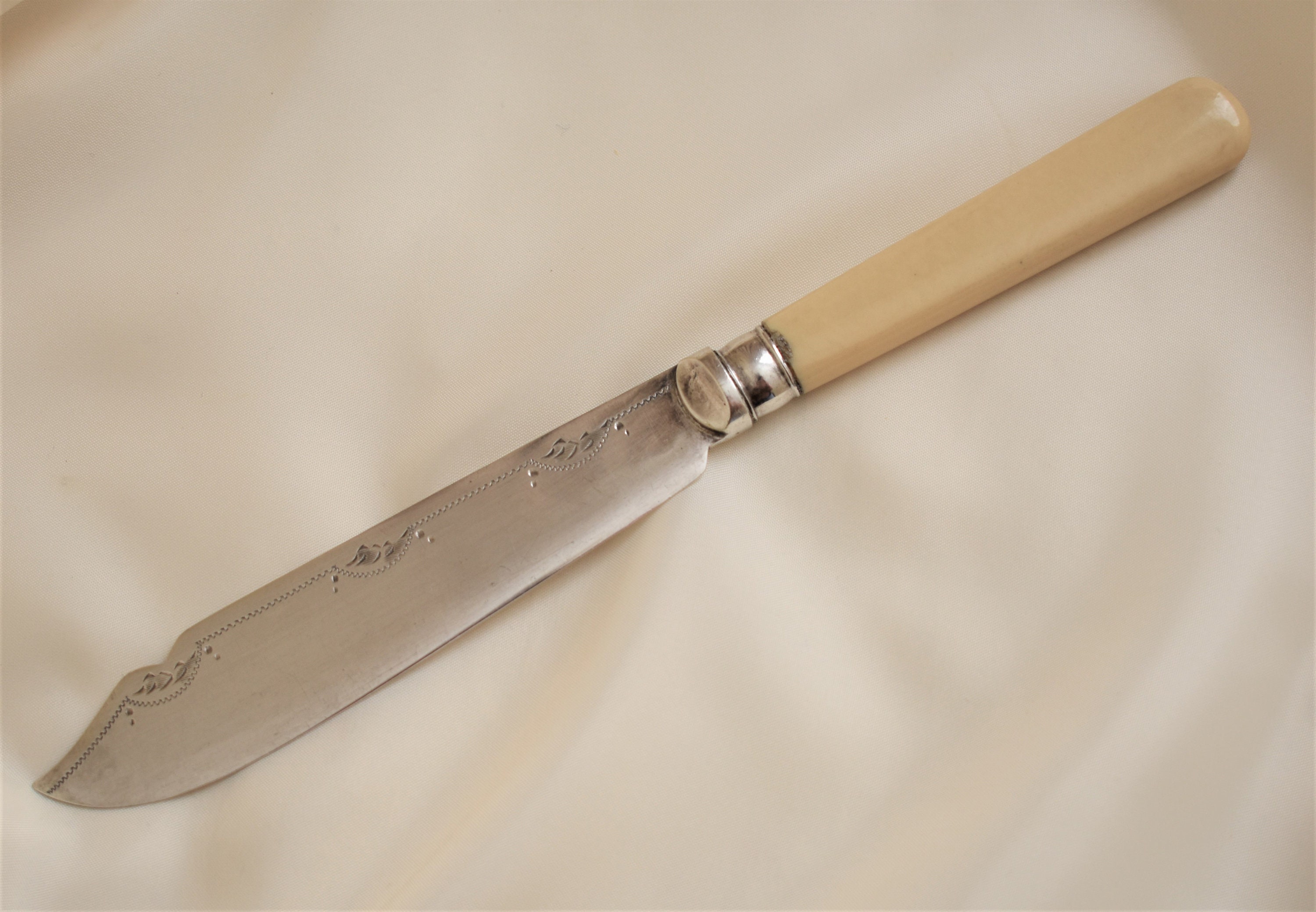 Antique bone handled cake knife Victorian/Edwardian era Etsy