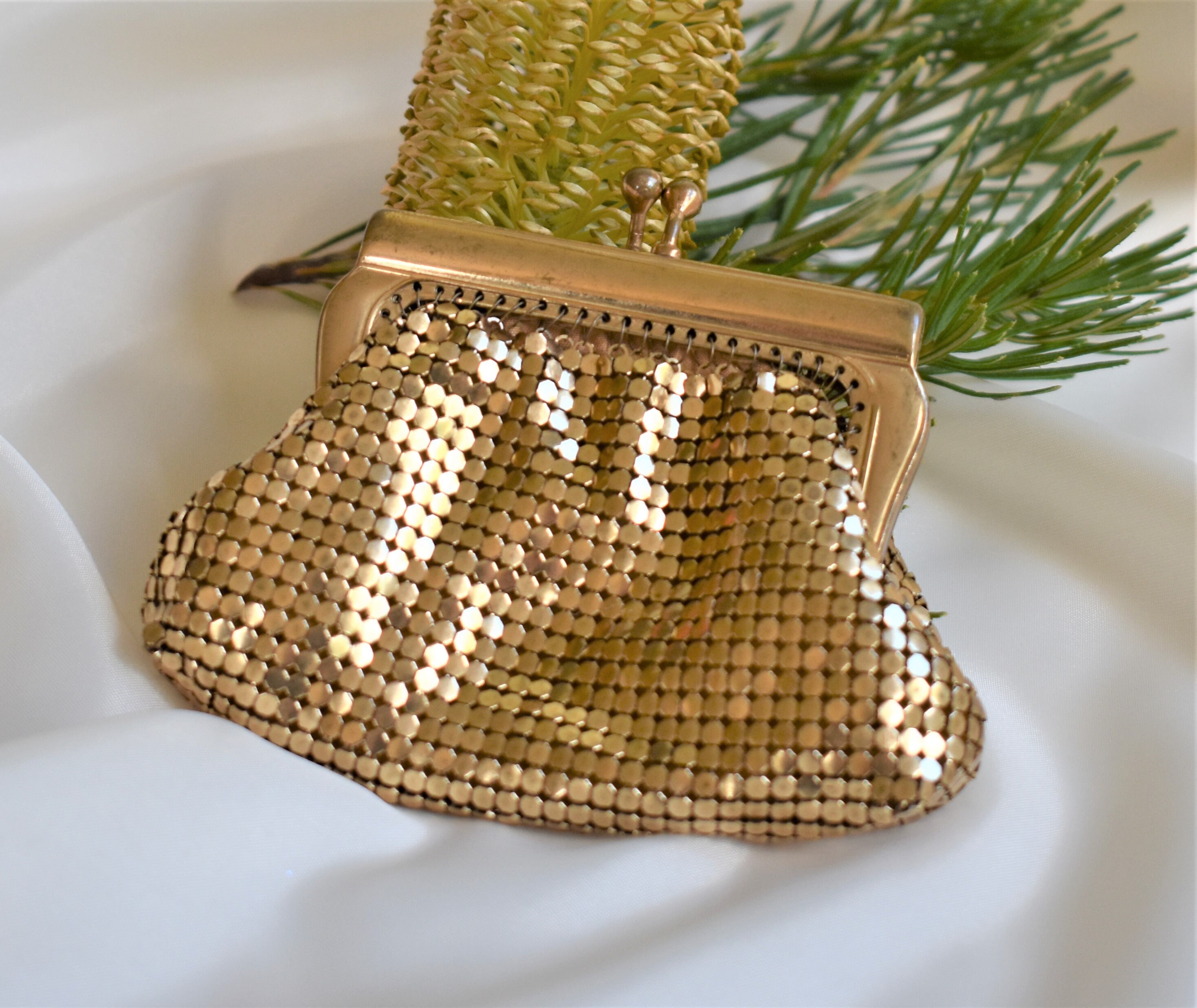 Vintage OROTON gold mesh coin purse 1960s Etsy