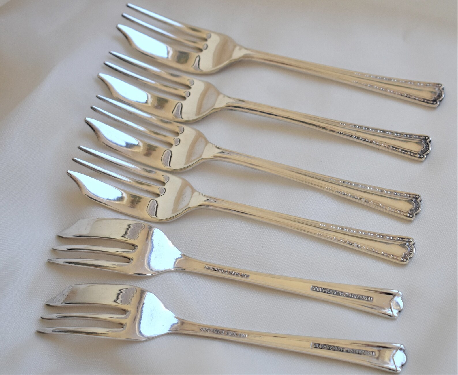 Vintage cake forks English silver plated cake forks Etsy