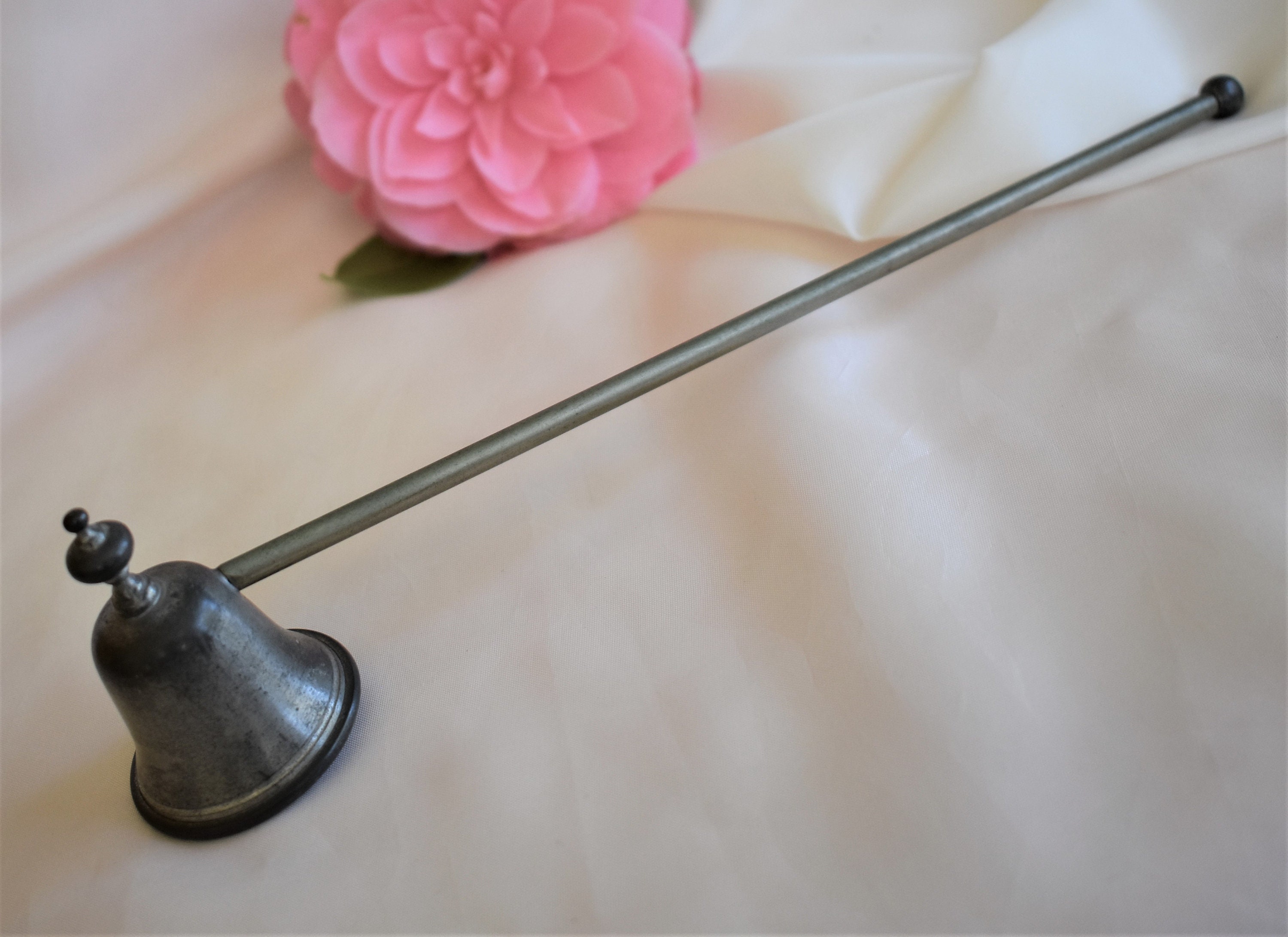 Vintage pewter candle snuffer with tall finial Etsy