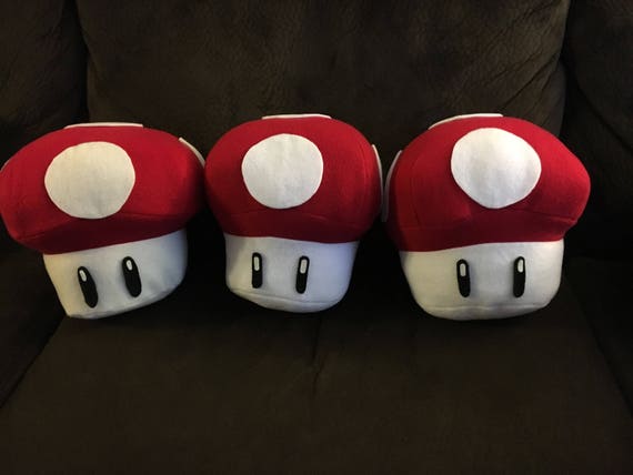 Super Mario Bros Super Mushroom Plushie Throw Pillow Etsy