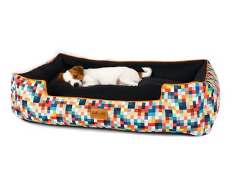 Pixel pattern Dog bed with removable covers, Pet sofa, dog couch, cat bed, dog bed, dog sofa, cat couch, cat cuddle, dog pillow luxury