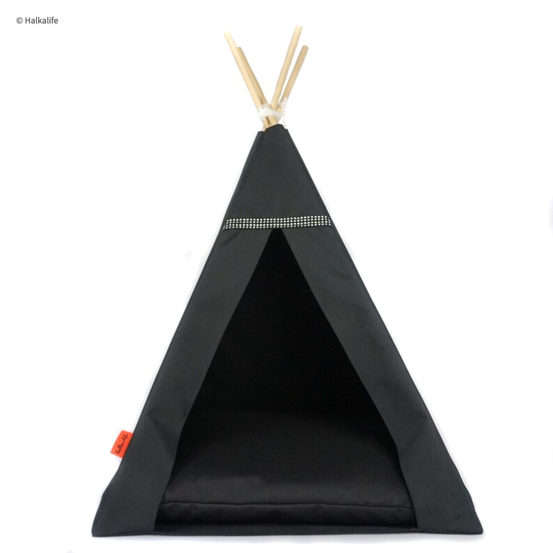 Schwarz und weiß Glamour Hund und Katze Tipi Katze Zelt Etsy