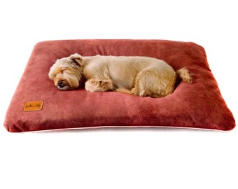 Velour Pet Pillow, Dirty Pink Dog Bed, Cat Sleeping Mat