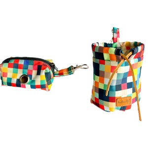 Set for dog owners. Treat bag for dog owners. Easy to clean dog training bag. Waterproof treat pouch.