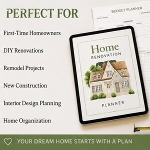 Home Renovation Planner Printable – Modern Project Budget Binder (PDF) image 2