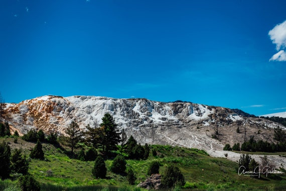 Mammoth Springs Yellowstone National Park Distance View