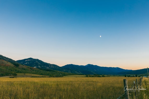 Moon over Grover, WY