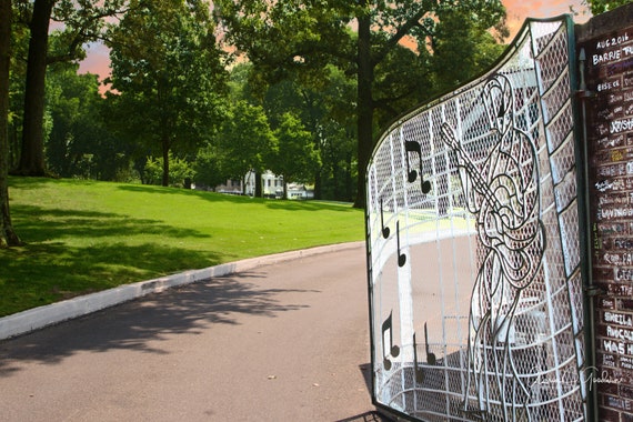 Gates of Elvis Presley's Graceland in Memphis