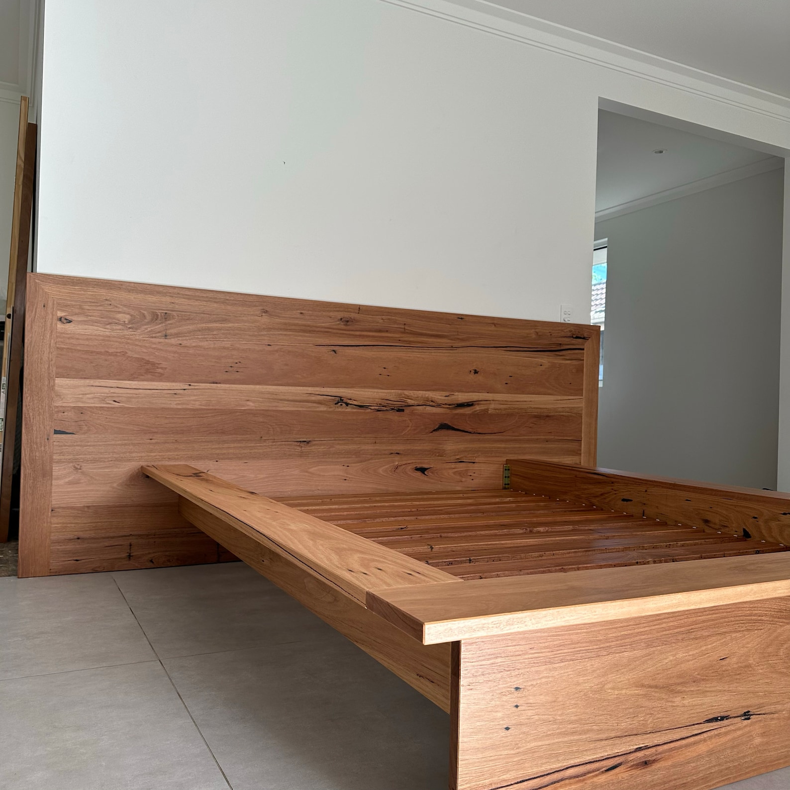 Timber Bed With Oversize Headboard and Platform - Made to Order Contact ...
