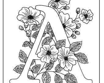 Alphabet Coloring Pages – A to Z Printable PDF for Kids | Fun & Educational Digital Download
