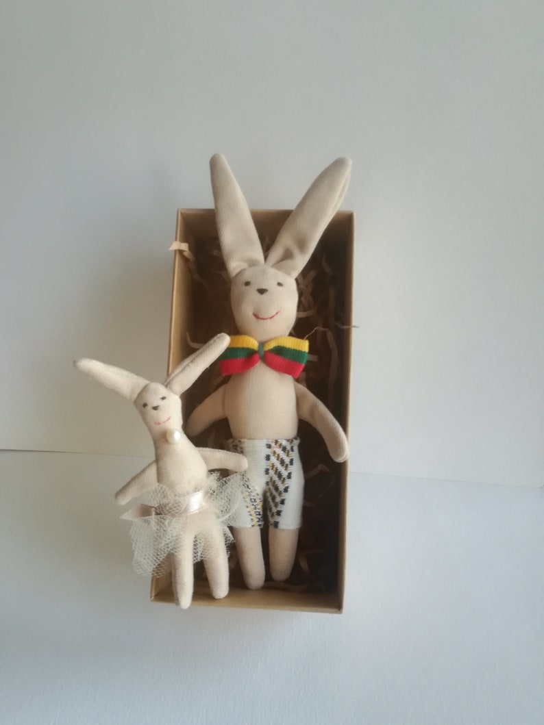 Handmade Original Present Stuffed Animals Gift Ideas Plush Rabbit Toy Lithuania Accessories Baby Toys Doll House Bunny Handmade Toy