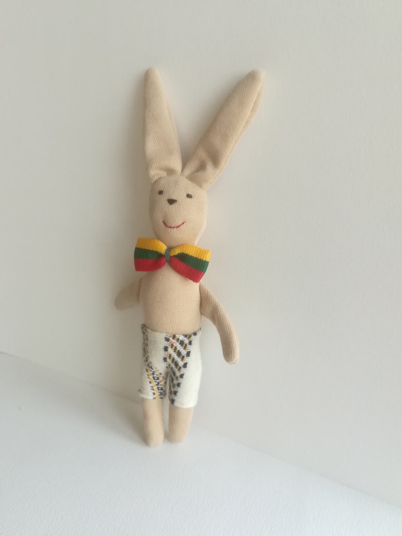 Handmade Original Present Stuffed Animals Gift Ideas Plush Rabbit Toy Lithuania Accessories Baby Toys Doll House Bunny Handmade Toy