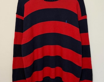 Vintage XXL Polo Ralph Lauren Yellow Horse Knit Sweater 2XL