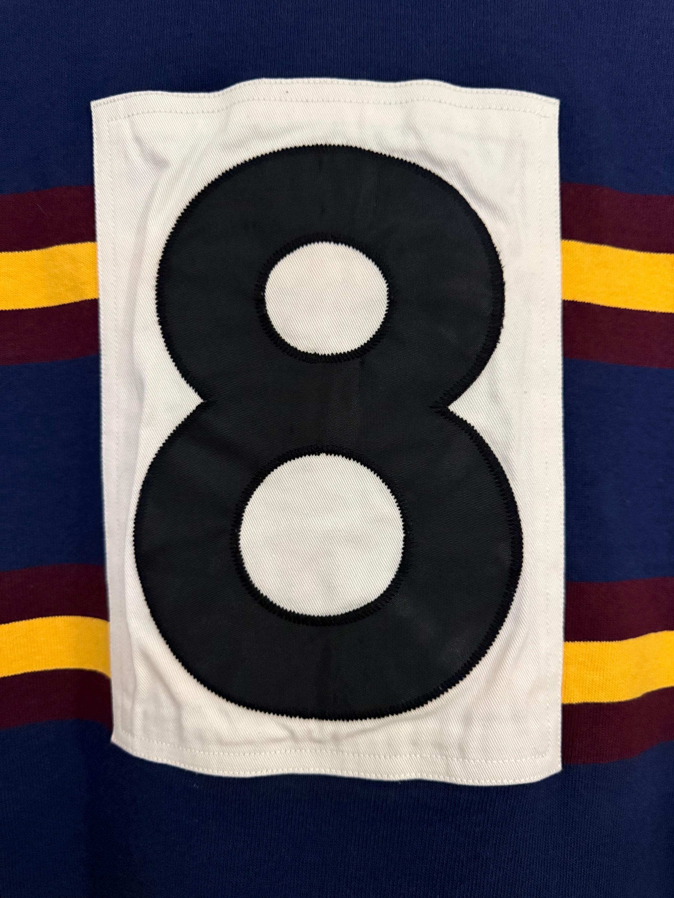 Vintage Polo Ralph Lauren Rugby Shirt: Striped Crest Patch Jersey
