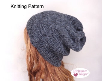 Gathered Hat Slouch Hat Cute Chic Hip Slouchy Hat Worsted Weight Yarn Scrunch Hat Easy Crochet Pattern Teen Girls Women