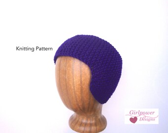 Earflap Headband Knitting Pattern, Ear Flap Earwarmer, Chunky Weight Yarn, Kids Adults, Quick Easy Knit