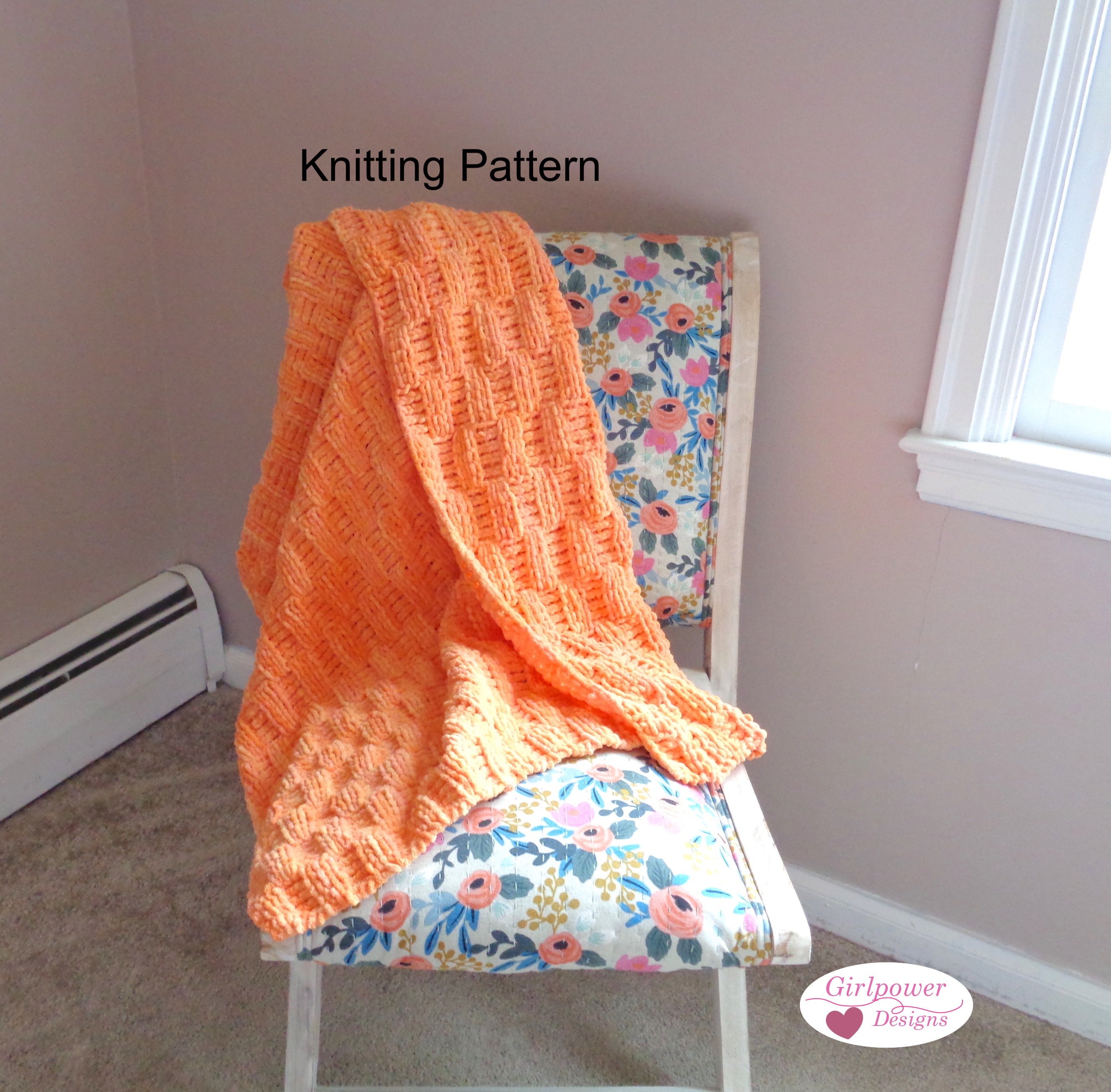 Box Check Stitch Baby Blanket, Knitting Pattern, Bulky Yarn ...