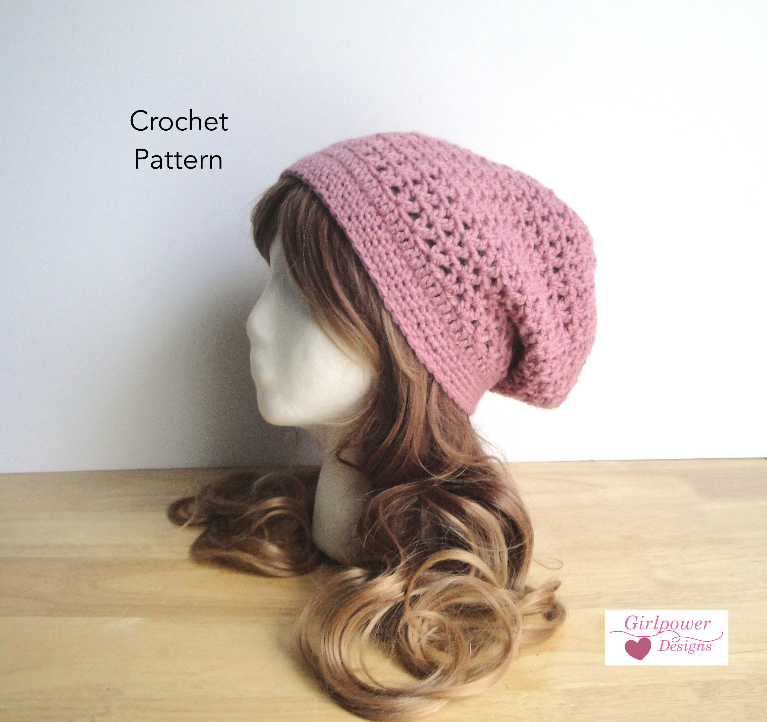 Gathered Hat Slouch Hat Cute Chic Hip Slouchy Hat Worsted Weight Yarn Scrunch Hat Easy Crochet Pattern Teen Girls Women