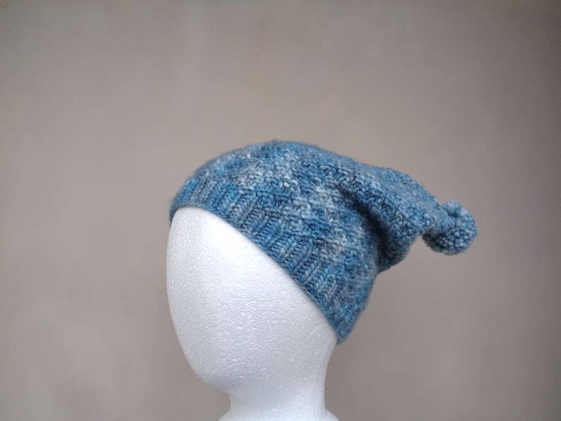 Knit Hat Pattern for Kids Jester Hat With Pompoms Kitty Ear Etsy