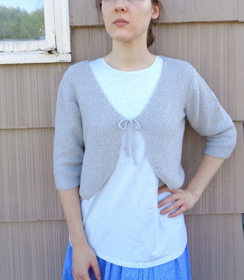 Bolero Shrug Knitting Pattern Cropped Cardigan Sweater Etsy