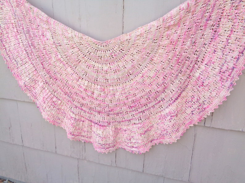 Half Circle Shawl Wrap Knitting Pattern Butterfly Lace Pi Etsy