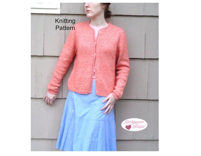 Top Down Cardigan With Set in Sleeves Seamless Sweater Etsy