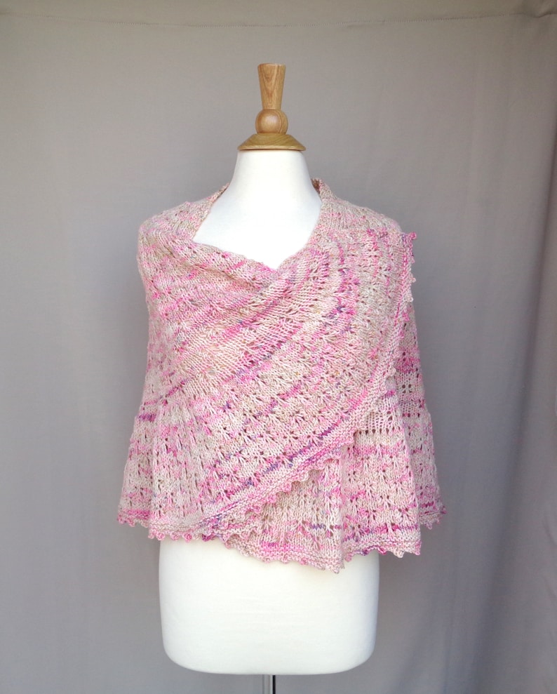 Half Circle Shawl Wrap Knitting Pattern Butterfly Lace Pi Etsy