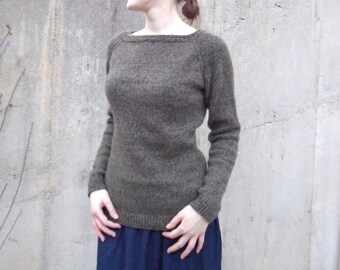 Pullover Sweater Knitting Pattern, Boat Neck, Eyelet Raglan, Long Sleeves, Worsted Yarn, Marled, Slim Fitted - Etsy Pullover Sweater Knitting Pattern, Boat Neck, Eyelet Raglan, Long Sleeves, Worsted Yarn, Marled, Slim Fitted - Etsy