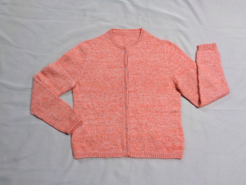 Top Down Cardigan with Set in Sleeves Seamless Sweater Etsy