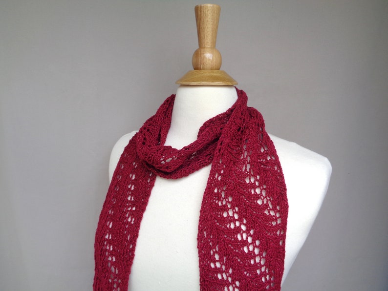 Fern Lace Scarf Knit on Bias Knitting Pattern Elegant Drape Etsy