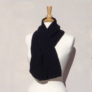 Chunky Keyhole Scarf Knitting Pattern, Box Stitch, Men or Women, Neck ...