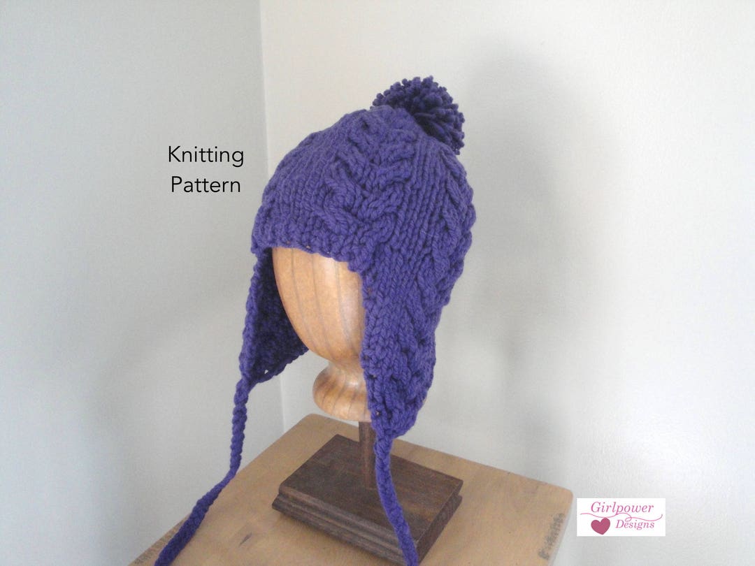 Knitting Pattern for a Double Brim Ear Flap Hat